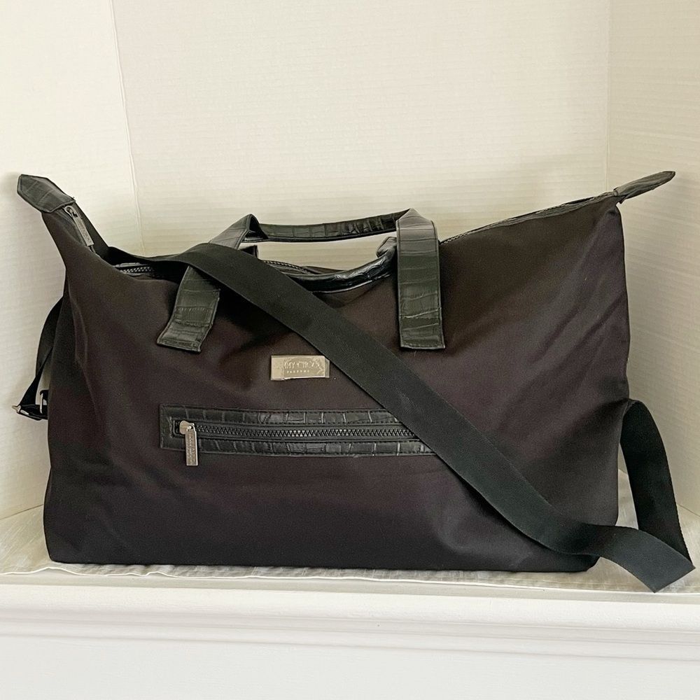 New Jimmy Choo Weekend Bag' Nylon Canvas Duffel in Black